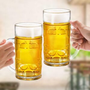 33oz Plastic Resuable Beer Mugs With Handle