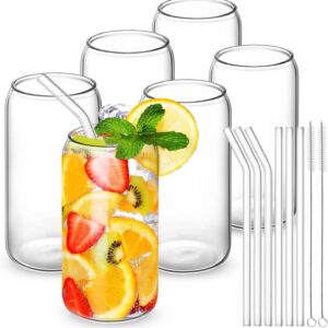 16oz Borosilicate Clear Drinking Glass Cups