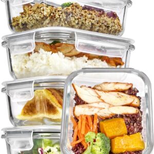 22oz Glass Storage Containers With Airtight Lids