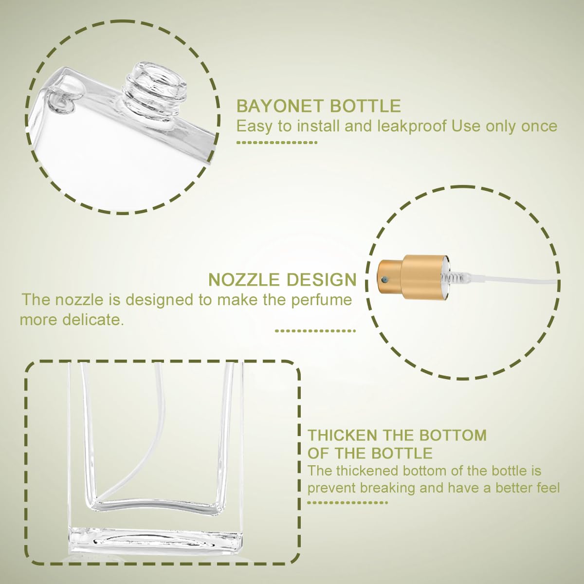30ml Glass Perfume Bottles With Atomizer Spray - Image 2