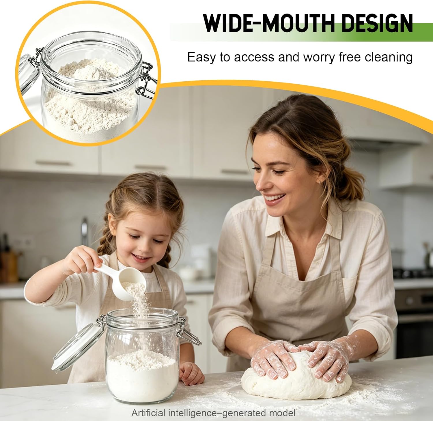 17oz/26oz/50oz Clear Glass Food Storage Containers - Image 5